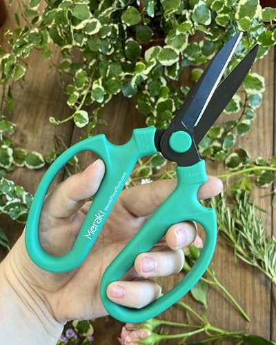 Garden Pruning Shears Scissors Carbon Steel Blades 7.6 Inch, Echinops - Teal - style: 7.6 inch Teal