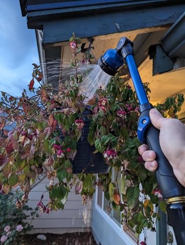 STYDDI Watering Wand for Garden Hose, Lightweight Metal Turret Wand, Blue - color: Blue