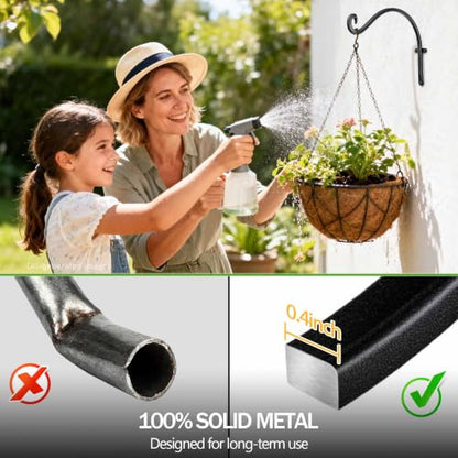 Lifyzoon Hanging Plant Brackets Outdoor: 12" 2 Pack Heavy-Duty Plant Hanger - size: 2B-12“2PCs