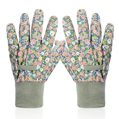 Women's Gardening Gloves Weeding and Thorn Resistant Work Gloves for Digging Planting Pruning Raking-Grown - color: Green