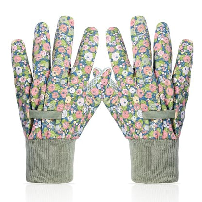 Women's Gardening Gloves Weeding and Thorn Resistant Work Gloves for Digging Planting Pruning Raking-Grown - color: Green