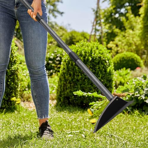 Hoe Garden Tool, Triangle Hoe Gardening Weeding Tool, 72" Long Handle Heavy Duty Manual Weeder Gardening Hand Tools for Weeding, Digging, Loosening Soil - size: 72"