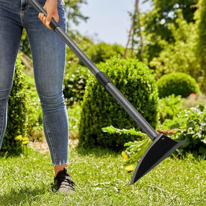 Hoe Garden Tool, Triangle Hoe Gardening Weeding Tool, 72" Long Handle Heavy Duty Manual Weeder Gardening Hand Tools for Weeding, Digging, Loosening Soil - size: 72"