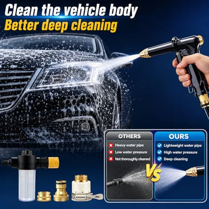 Jet Nozzle Power Washer for Garden Hose, Upgrade Pressure Washer Wand, Adjustable High Pressure Water Nozzle for Car Washing Patio Garden Outdoor Cleaning