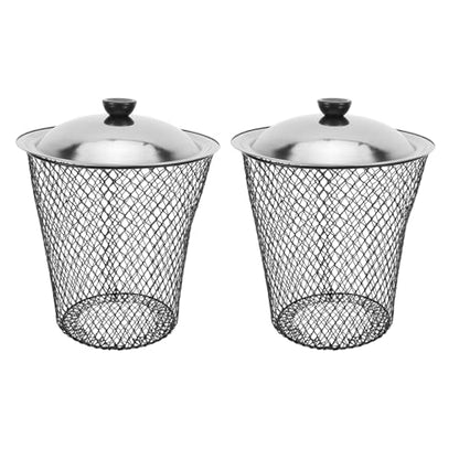 Totority Inground Worm Compost Bin 2 Pack with Lids Ventilated Compost Bins for Garden Waste Kitchen Scraps Backyard Recycling Soil Improvement Patio Use