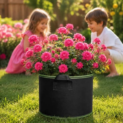 7 Gallon Grow Bags, Heavy Duty Fabric Pots with Handles for Vegetables - size: 7 Gallon
