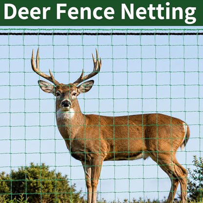 Deer Fence Netting, 5x65 Ft Plastic Mesh Fence Roll, Temporary Fence Green - color: Green, size: 5X65FT