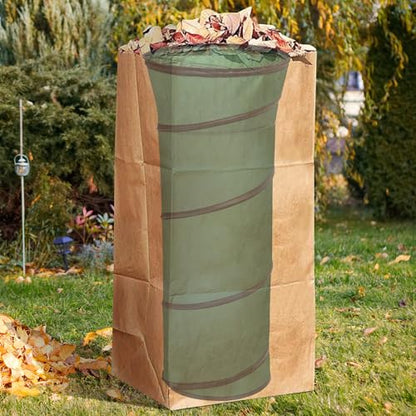 2 Pcs Leaf Bag Funnel Holder, Lawn Bag Chute Stand for 30 Gal Paper Bags - color: 2 Pcs