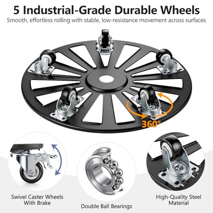 KEDSUM 20 in Plant Caddy with Wheels, Anti-Rust & Anti-Slip, 500LBS - size: 20"