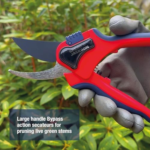 Spear & Jackson Razorsharp Large Bypass Pruning Shears, Heavy Duty Garden Clippers for Clean Cuts Ergonomic Handles and Durable Steel Blades - style: Large Bypass