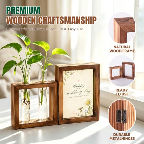 Plant Propagation Station with Wooden Picture Frame, Desktop Home Decor