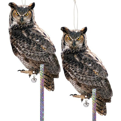 2PCS Flat Fake Owl to Keep Pigeon Away from Balcony - color: Black 2pcs