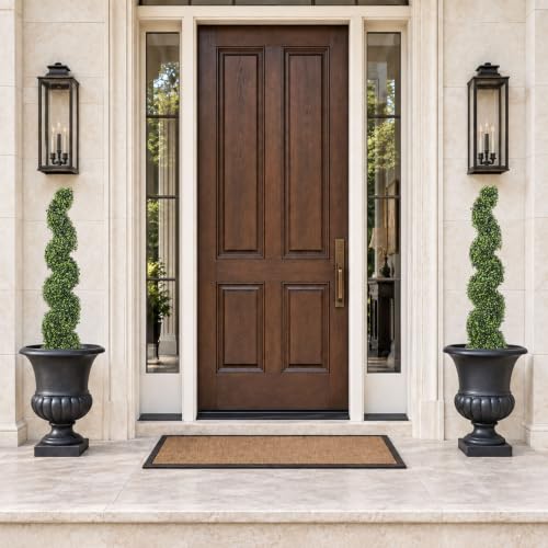 THE BLOOM TIMES 4ft Tall Spiral Topiary Trees Artificial Outdoor Set of 2 - color: Boxwood Light Green, size: 4ft