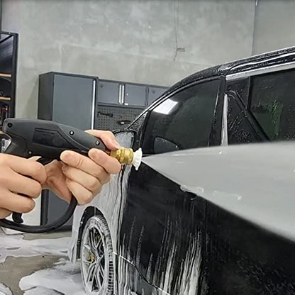 Sooprinse High Pressure Washer Gun 3000 PSI Max, Power Washer Short Gun with 1/4 Inch Quick Connector, M22-14 - color: Dark Black