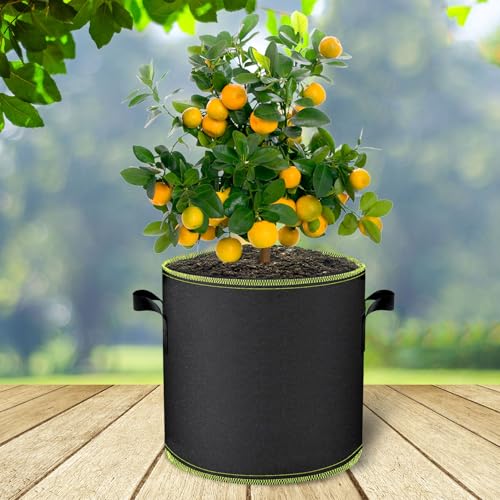 Grow Bags 1 Pack 7 Gallon Plant Pots 300G Nonwoven Fabric Garden Nursery Pots with Handles for Plants Potato Tomato Vegetables Flowers Grow Bags - size: 7 Gallon