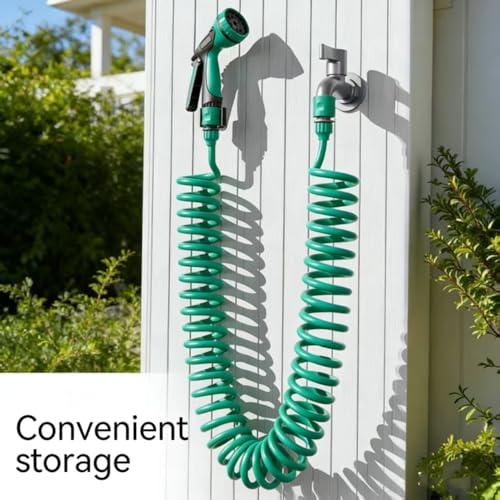 Retractable Garden Hose, Green, 66 FT
