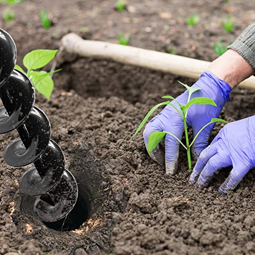 TCBWFY 3x24 Inch Auger Drill Bit for Planting - Easy Planter Garden Auger - Bulb & Bedding Plant Augers - Post Hole Digger for 3/8”Hex Drive Drill - size: 3"x24"-Black