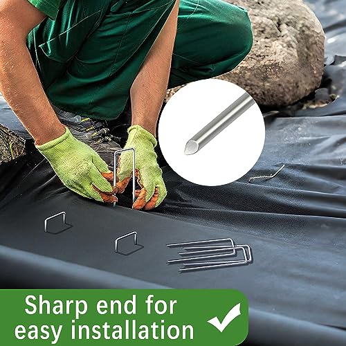 40 Pack Landscape Staples 6 Inch 11 Gauge Garden Stakes - size: 6 inch 40 Pack