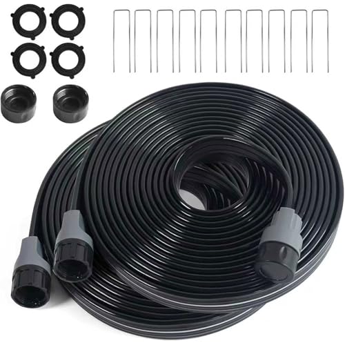 Sprinkler Hose with Holes 30 Ft (15ft 2pack) for Garden Watering - size: 30 ft(15ftx2pack)