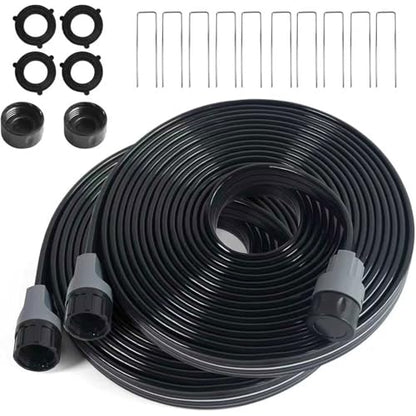 Sprinkler Hose with Holes 30 Ft (15ft 2pack) for Garden Watering - size: 30 ft(15ftx2pack)