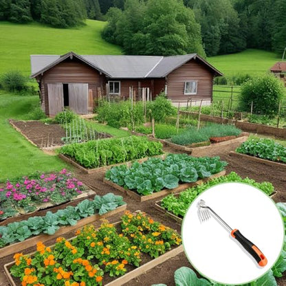 Weed Puller Tool, Multi-Purpose 5 Teeth Weed Remover Tool for Gardening
