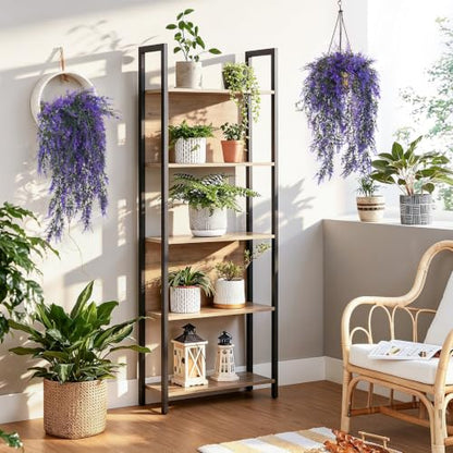 RECUTMS 4Pcs Artificial Purple Hanging Lavender Fake Plants for Outdoors - color: Purple