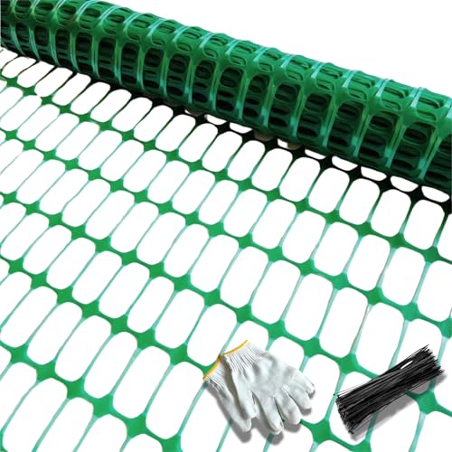 PotatoLife Green Plastic Garden Fence, Extra Strength, 4'x100' - color: Green, size: 4' x 100'