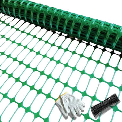 PotatoLife Green Plastic Garden Fence, Extra Strength, 4'x100' - color: Green, size: 4' x 100'