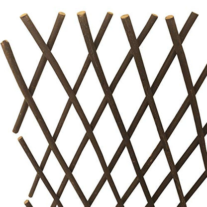 Nature Willow Trellis Expandable Plant Support Plant Climbing Lattices Trellis Willow Expandable Trellis Fence for Climbing Plants Support 36x92 Inch,Double Panel (1)