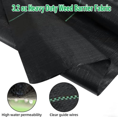 LAVEVE Heavy Duty Weed Barrier Landscape Fabric 3FT x 300FT - size: 3FT×300FT