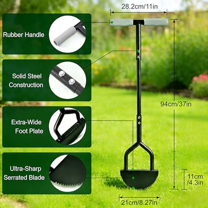 Half Moon Edger, Lawn Edger Tool with T-Grip Handle, 37in