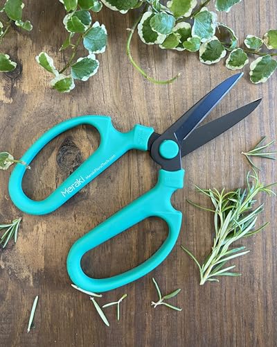 Garden Pruning Shears Scissors Carbon Steel Blades 7.6 Inch, Echinops - Teal - style: 7.6 inch Teal