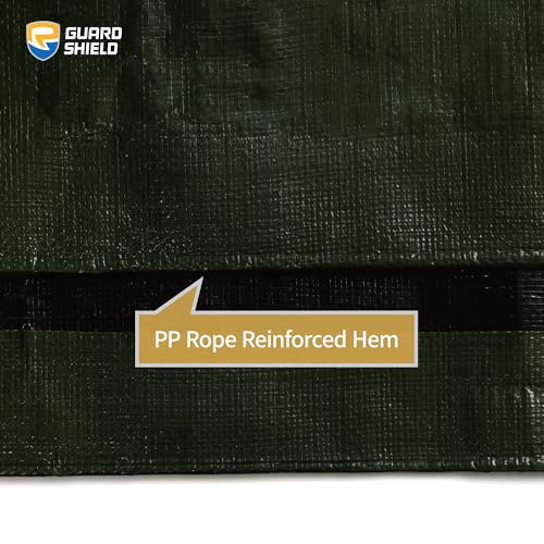 GUARD SHIELD Leaf Tarp with Handles, 6x6 Feet (2 Pack) Tarps for Leaves, Heavy Duty Waterproof Tarps for Leaf Cleanup, Waste Debris Removal. - size: 6x6 Feet (2-Pack)