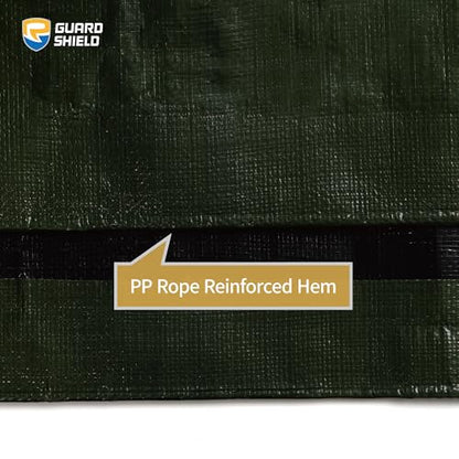 GUARD SHIELD Leaf Tarp with Handles, 6x6 Feet (2 Pack) Tarps for Leaves, Heavy Duty Waterproof Tarps for Leaf Cleanup, Waste Debris Removal. - size: 6x6 Feet (2-Pack)