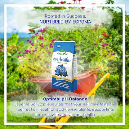 Espoma Organic Soil Acidifier 6 lbs Bag With My Garden Pool PH Test Strips 20 ct. - Acidify, Enhance Hydrangea Color, Embrace Organic Gardening, Achieve Optimal Balance