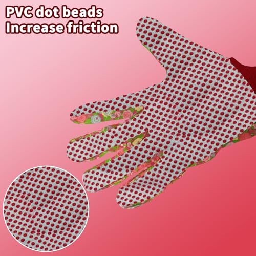 Women's Gardening Gloves Weeding and Thorn Resistant Work Gloves for Digging Planting Pruning Raking-Grown - color: Red