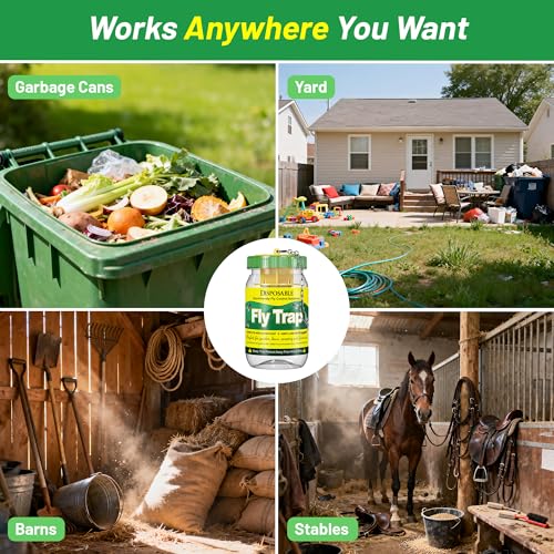 2 Packs Reusable Fly Traps Outdoor, Hanging Flies Killer & Catcher