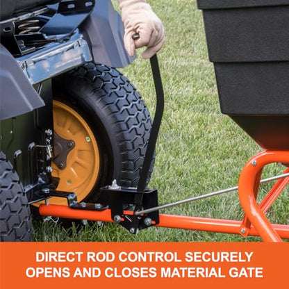 Agri-Fab Tow Behind Broadcast Spreader for Seed, Fertilizer, Salt and Ice Melt, 185 lb Capacity Lawn and Garden Spreader with 12 Ft Spread Width - style: 185 lb. Tow-Behind Lawn & Garden Broadcast Spreader