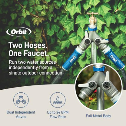 Orbit Elevated 2-Way Shut-Off Hose Y Adapter, 28294