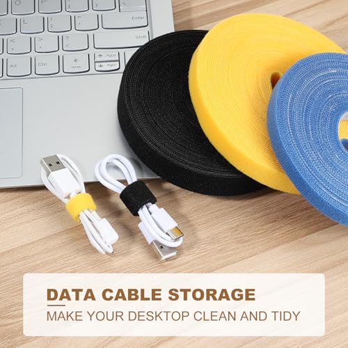 PATIKIL 0.8" x33FT Hook and Loop Tape Double-Sided Nylon Strips Gray - color: Gray, size: 0.8"x33FT
