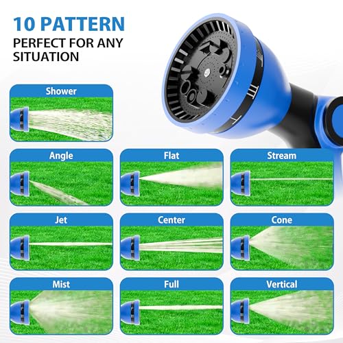 USA Based Retractable Garden Hose Reel, 1/2 in x 100 ft Quick Connect 10-Pattern Sprayer, Wall Mounted Auto Self Retracting Water Hose Reels, UV Resistant Automatic Rewind 180° Mount | Gray - size: 1/2" 100FT