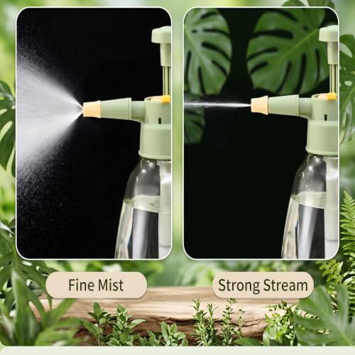 1.5L/50oz Handheld Pump Sprayer with Adjustable Nozzle, Green