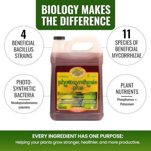 Microbe Life Hydroponics Premium Photosynthesis Plus to Grow Fruits, Vegetables, and Herbs, The Best Professional Big Bud Grow, Use with Any Feeding Systems Including Hydroponics or Soil, 16 Ounces - size: 0.125 Gallons