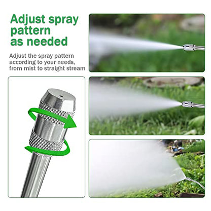 29 Inches Replacement Sprayer Wand,2 Brass Barbs Match 3/8'' & 1/4'' Hoses, Stainless Steel Universal Sprayer Wand with Shut off Valve & 4 Hose Clamps (2 Pack Sprayer Wand) - color: 29 Inches Sprayer Wand - 1/4" & 3/8" Barb - 2 Pack