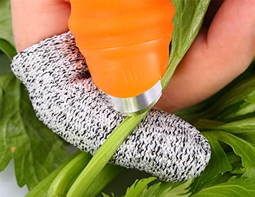 Garden Silicone Thumb Knife, Finger Knife-Plants Picking Trim Tools(L) - size: Large