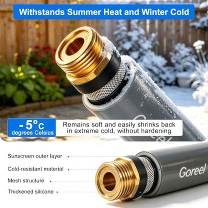 Retractable Garden Hose Reel 1/2 in x 100 ft Wall Mount, Auto Rewind - color: Light Gray, size: 1/2 in x 100 ft