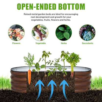 SnugNiture Raised Garden Bed Outdoor 4x2x1ft, 2 Pack - color: Brown