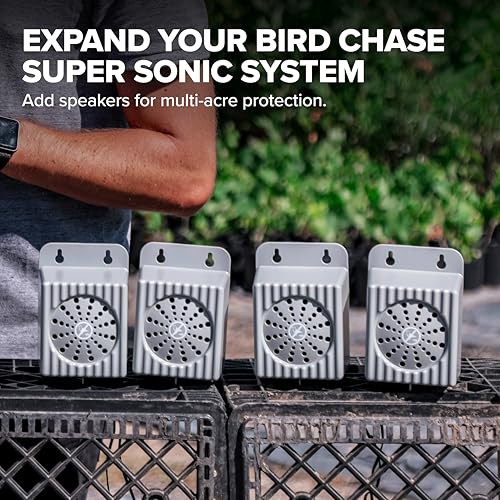 Bird B Gone Satellite Speakers for Bird Chase Super Sonic, Adds 2 Acres - style: Extra Speakers for Super Sonic