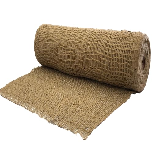 AK Trading CO. Jute Erosion Control, Soil Saver Mesh Blanket - 48" Wide x 75 Yard Roll (225 feet Long) - 900 Sq. Ft. Coverage - size: 75 Yards