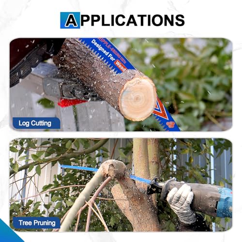 Arc Edge Reciprocating Saw Blades 15inch 6TPI for Pruning 4pcs - size: 15 inch